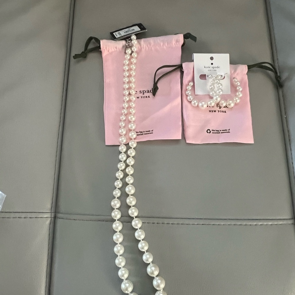 Kate Spade White Pearl Jewelry Set - Picture 2 of 4